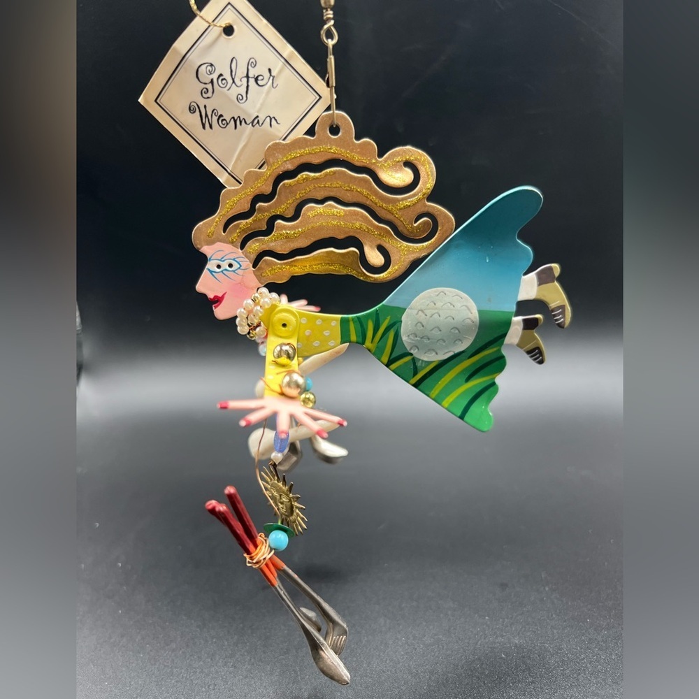 Karen Rossi Fanciful Flights Lady Golfer Golf Ornament for Silvestri